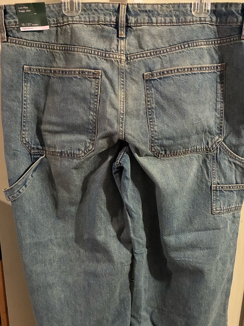Wide Leg Blue Women's Jeans - Picture 4 of 4